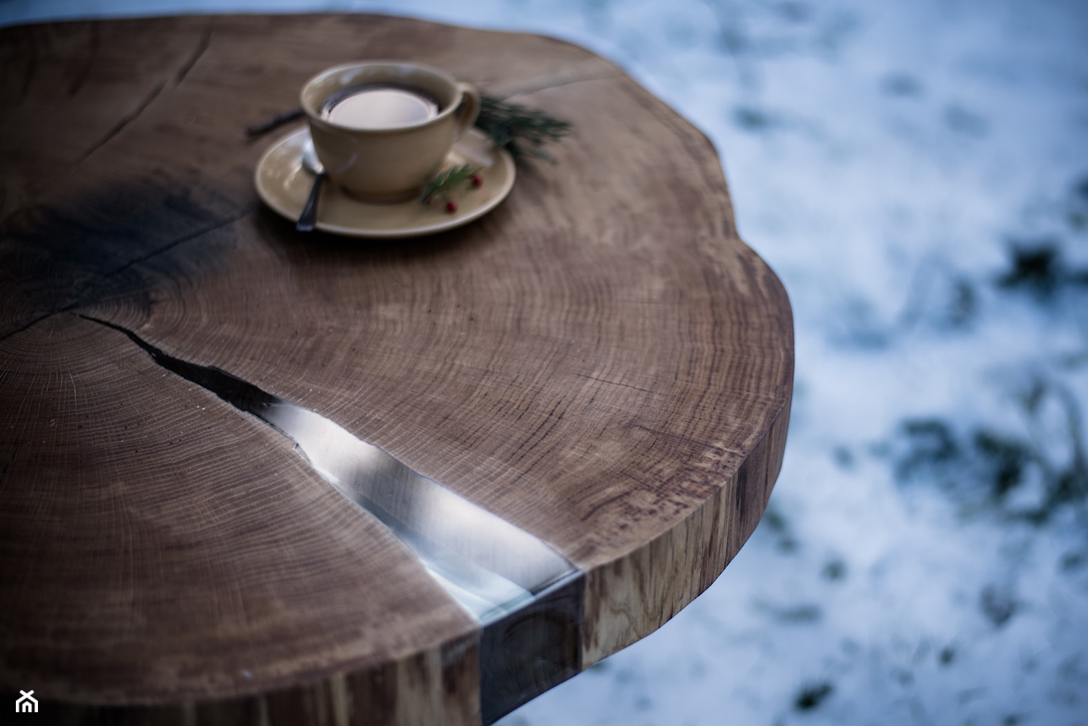 Stolik kawowy dębowy, kolekcja LATA W SŁOJACH - zdjęcie od ForRest-Concept - Homebook