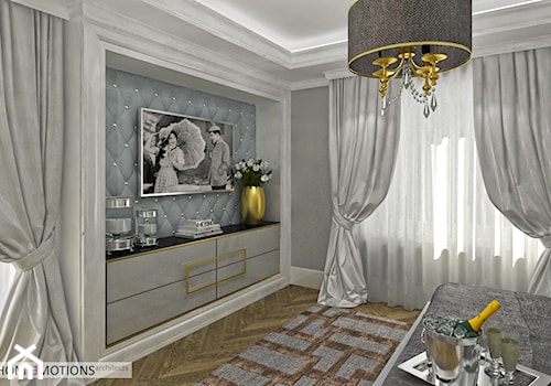 Nowoczesna klasyka - Średnia duża szara sypialnia, styl tradycyjny - zdjęcie od Homeemotions.architects
