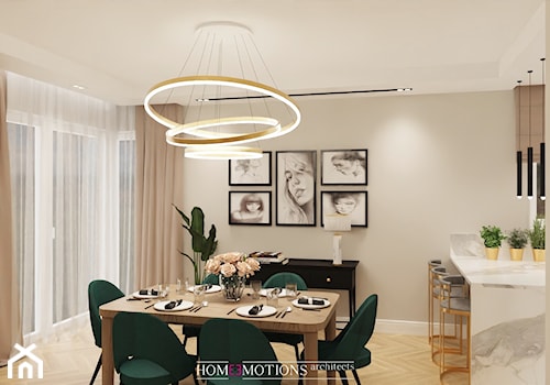 Cosy home - Średnia beżowa jadalnia w kuchni, styl nowoczesny - zdjęcie od Homeemotions.architects