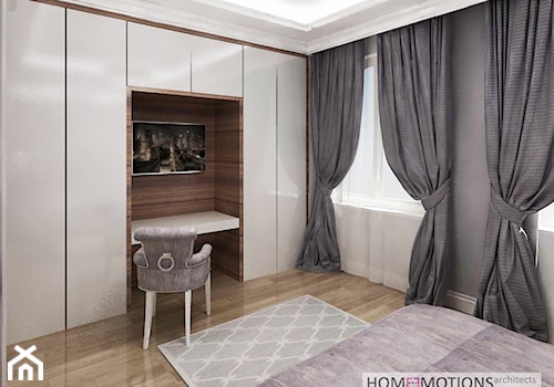 Duża szara sypialnia, styl nowoczesny - zdjęcie od Homeemotions.architects