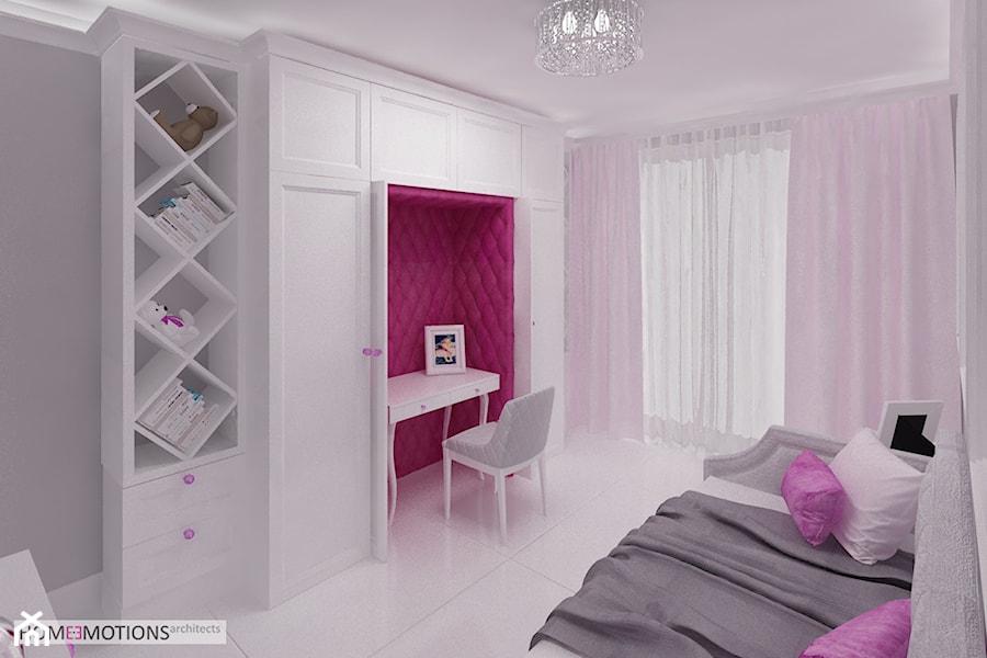 Z pazurem - Średni szary pokój dziecka dla nastolatka dla dziewczynki, styl glamour - zdjęcie od Homeemotions.architects
