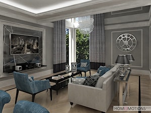 Modern classic - Średni szary salon, styl glamour - zdjęcie od Homeemotions.architects