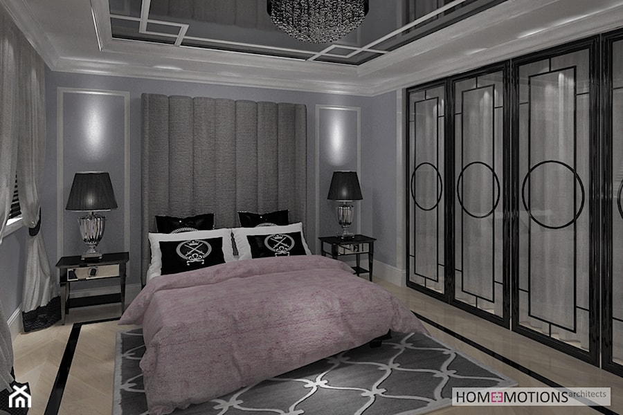 Modern classic - Duża szara sypialnia, styl nowoczesny - zdjęcie od Homeemotions.architects