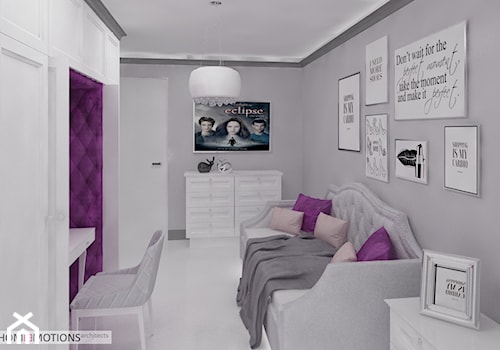 Z pazurem - Średni szary pokój dziecka dla nastolatka dla chłopca dla dziewczynki, styl glamour - zdjęcie od Homeemotions.architects