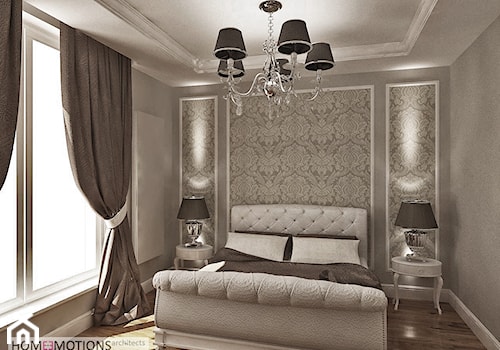 Klasyczna elegancja w sercu miasta. - Mała szara sypialnia, styl tradycyjny - zdjęcie od Homeemotions.architects