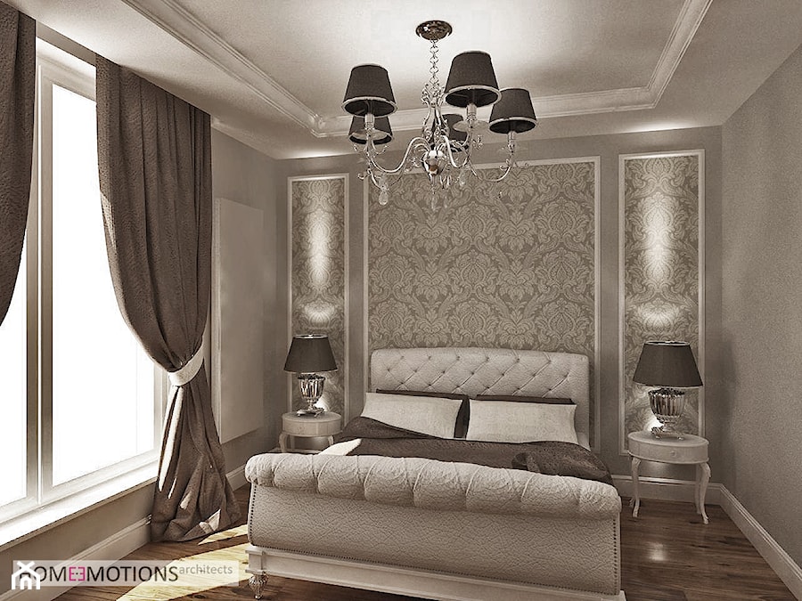 Klasyczna elegancja w sercu miasta. - Mała szara sypialnia, styl tradycyjny - zdjęcie od Homeemotions.architects
