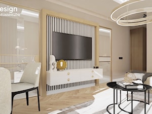 Apartament w Świnoujściu - Salon, styl glamour - zdjęcie od archdesign