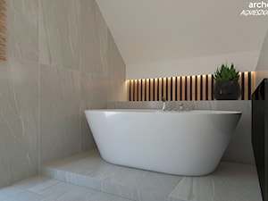 Wanna wolnostojąca w łazience w apartemencie - zdjęcie od archdesign