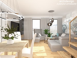 Mieszkanie osiedle Galaktyka w Szczecinie - Salon, styl skandynawski - zdjęcie od archdesign