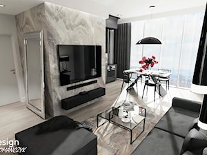 Apartament Hanza Tower - Salon, styl nowoczesny - zdjęcie od archdesign