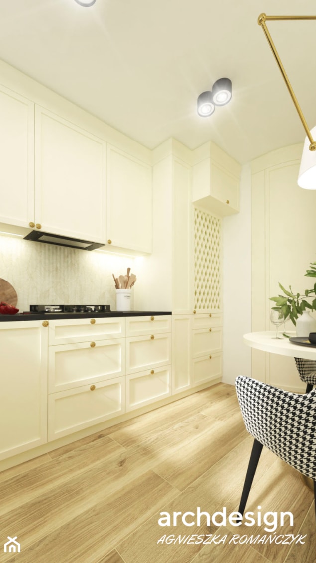 Projekt kuchni ora holu w domu jednorodzinnym w Szczecinie - Kuchnia, styl tradycyjny - zdjęcie od archdesign