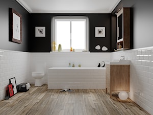 Metro 10x20 - Średnia łazienka z oknem, styl nowoczesny - zdjęcie od LIS Ceramika