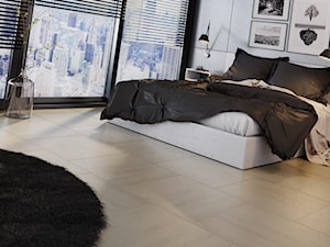 Concept 60x60 - Duża szara sypialnia, styl nowoczesny - zdjęcie od LIS Ceramika
