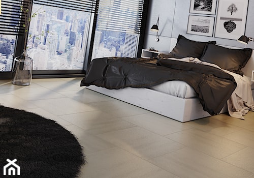 Concept 60x60 - Duża szara sypialnia, styl nowoczesny - zdjęcie od LIS Ceramika