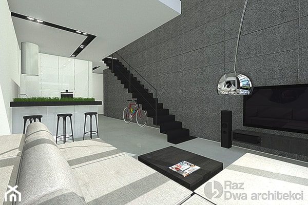 LOFT_Warszawa - Salon, styl nowoczesny - zdjęcie od Raz Dwa Architekci