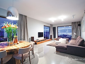 salon, duże przeszklenia, sofa - zdjęcie od SARNA ARCHITEKCI / Architektura Wnętrza dla wymagających / Interior Design