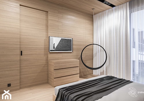 sypialnia z huśtawką minimalizm - zdjęcie od SARNA ARCHITEKCI / Architektura Wnętrza dla wymagających / Interior Design