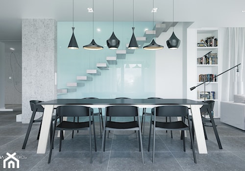nowoczasna jadalnia, ściana szklana - zdjęcie od SARNA ARCHITEKCI / Architektura Wnętrza dla wymagających / Interior Design