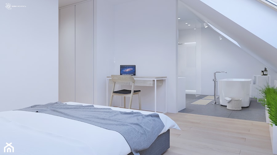sypialnia z pokojem kąpielowym - zdjęcie od SARNA ARCHITEKCI / Architektura Wnętrza dla wymagających / Interior Design