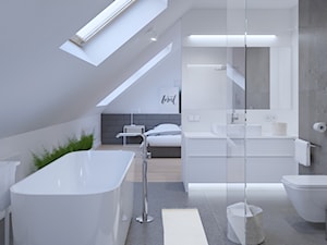 SARNA ARCHITEKCI / jasne szare wnętrze łazienki - zdjęcie od SARNA ARCHITEKCI / Architektura Wnętrza dla wymagających / Interior Design