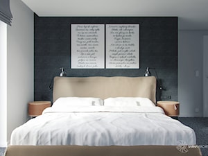 grafitowa sypialnia - zdjęcie od SARNA ARCHITEKCI / Architektura Wnętrza dla wymagających / Interior Design
