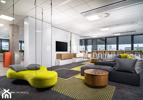 Nowoczesne biuro, przestrzeń chillout, strefa odpoczynku w biurze - zdjęcie od SARNA ARCHITEKCI / Architektura Wnętrza dla wymagających / Interior Design