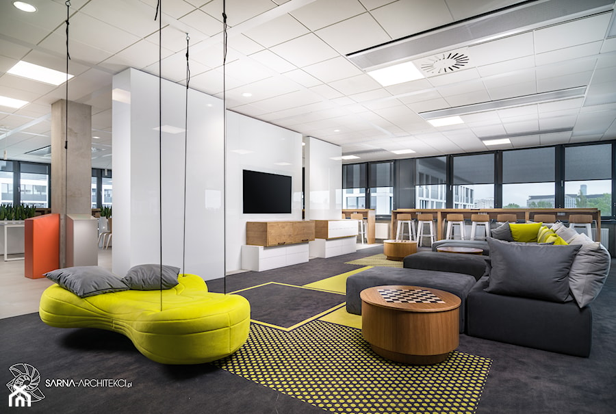 Nowoczesne biuro, przestrzeń chillout, strefa odpoczynku w biurze - zdjęcie od SARNA ARCHITEKCI / Architektura Wnętrza dla wymagających / Interior Design