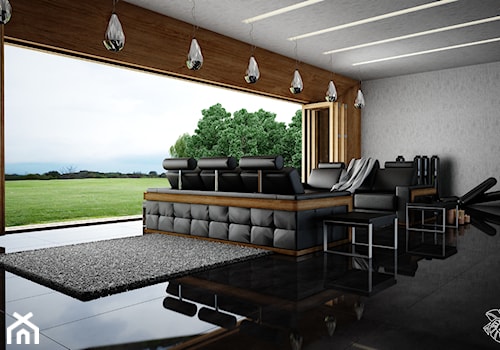 Living room / duży salon z dużym przeszkleniem - zdjęcie od SARNA ARCHITEKCI / Architektura Wnętrza dla wymagających / Interior Design