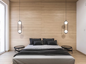 MInimalistyczna prosta sypialnia: drewno i łóżko - zdjęcie od SARNA ARCHITEKCI / Architektura Wnętrza dla wymagających / Interior Design