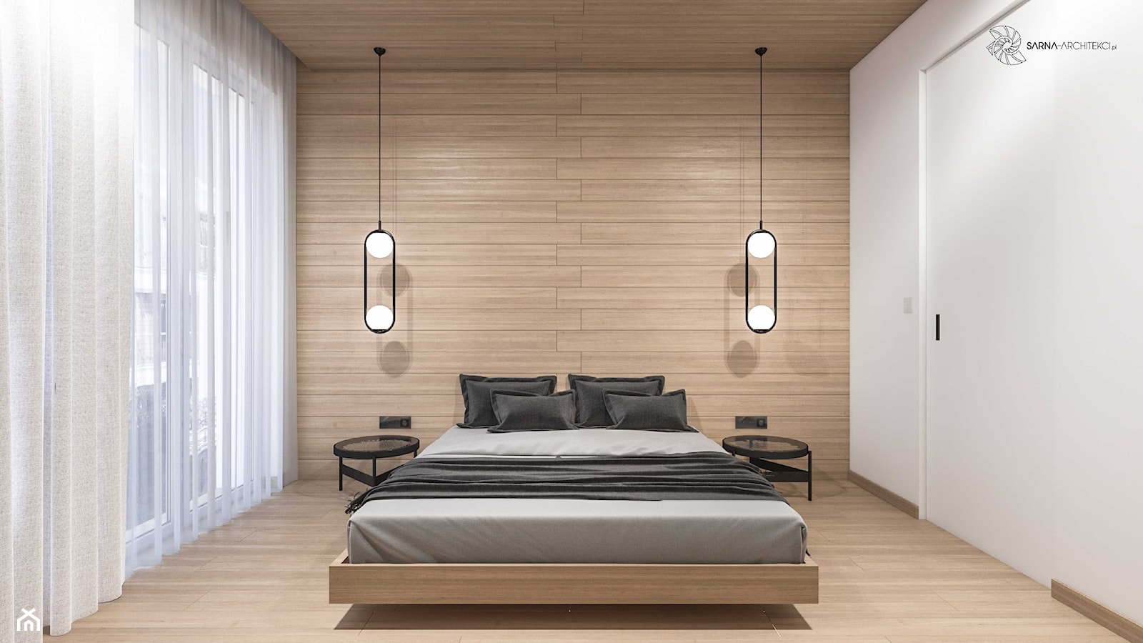 sypialnia minimalistyczna - zdjęcie od SARNA ARCHITEKCI / Architektura Wnętrza dla wymagających / Interior Design - Homebook