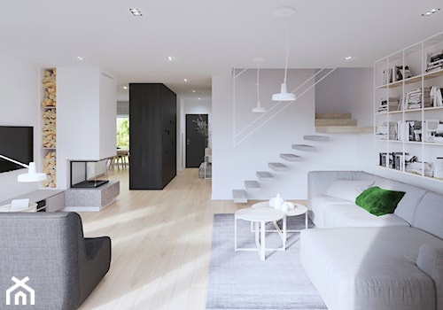 salon z kominkiem - zdjęcie od SARNA ARCHITEKCI / Architektura Wnętrza dla wymagających / Interior Design