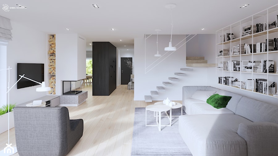 salon z kominkiem - zdjęcie od SARNA ARCHITEKCI / Architektura Wnętrza dla wymagających / Interior Design