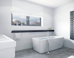 prpsta forma łazienki, wanna wolnostojąca - zdjęcie od SARNA ARCHITEKCI / Architektura Wnętrza dla wymagających / Interior Design - Homebook