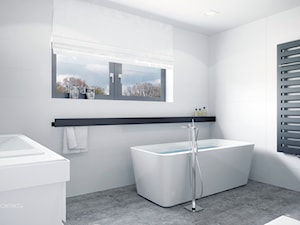 prpsta forma łazienki, wanna wolnostojąca - zdjęcie od SARNA ARCHITEKCI / Architektura Wnętrza dla wymagających / Interior Design