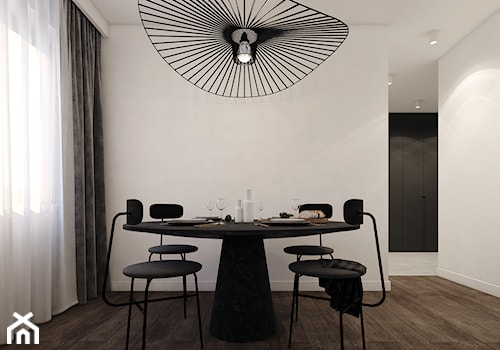 Projekt mieszkania 50m2/Kraków - Średnia biała jadalnia, styl nowoczesny - zdjęcie od ABM Studio