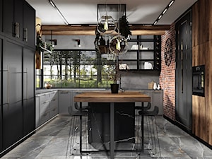 Dom w loftowym stylu - Kuchnia - zdjęcie od DOBRY UKŁAD-Sandra Białkowska