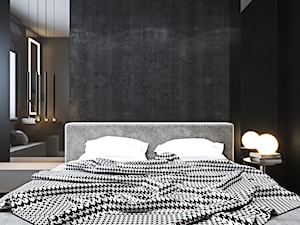 Nowoczesne wnętrza we Wrocławiu - Średnia czarna sypialnia, styl nowoczesny - zdjęcie od Ambience. Interior design
