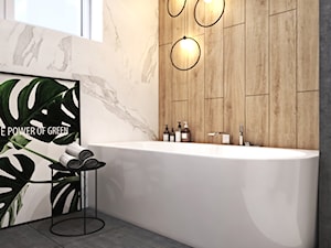 Nowoczesna łazienka i kuchnia w domu w Krakowie - Mała łazienka z oknem, styl nowoczesny - zdjęcie od Ambience. Interior design