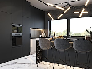 Nowoczesne wnętrza z kontrastem – cz. 1 - Kuchnia - zdjęcie od Ambience. Interior design