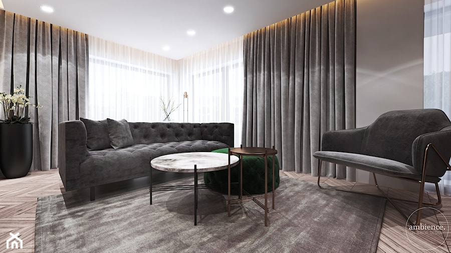 Apartament w Londynie - strefa dzienna - Salon, styl nowoczesny - zdjęcie od Ambience. Interior design