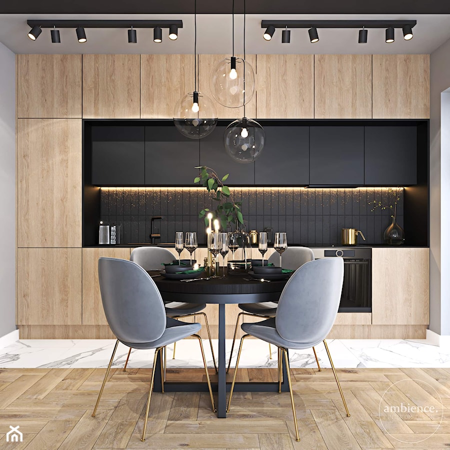 Mieszkanie z granatem - Kuchnia, styl nowoczesny - zdjęcie od Ambience. Interior design
