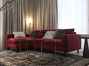 Odważne mieszkanie z czerwienią - Salon, styl nowoczesny - zdjęcie od Ambience. Interior design