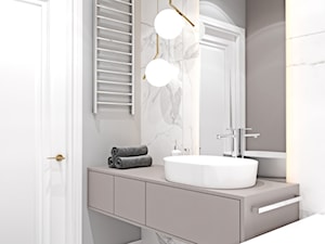 Mieszkanie łączące klasykę i nowoczesność - Mała bez okna z lustrem łazienka, styl nowoczesny - zdjęcie od Ambience. Interior design
