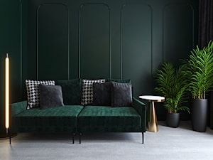Warszawski apartament - Małe z sofą zielone biuro, styl nowoczesny - zdjęcie od Ambience. Interior design