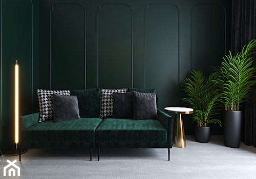 Warszawski apartament - Małe z sofą zielone biuro, styl nowoczesny - zdjęcie od Ambience. Interior design