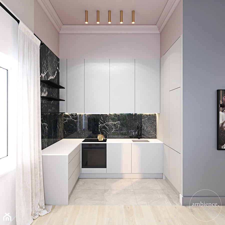 Wysokie mieszkanie w pastelach - Kuchnia, styl nowoczesny - zdjęcie od Ambience. Interior design