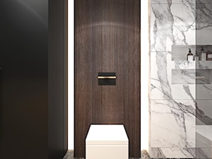 Ciemna łazienka z charakterem - Łazienka, styl nowoczesny - zdjęcie od Ambience. Interior design