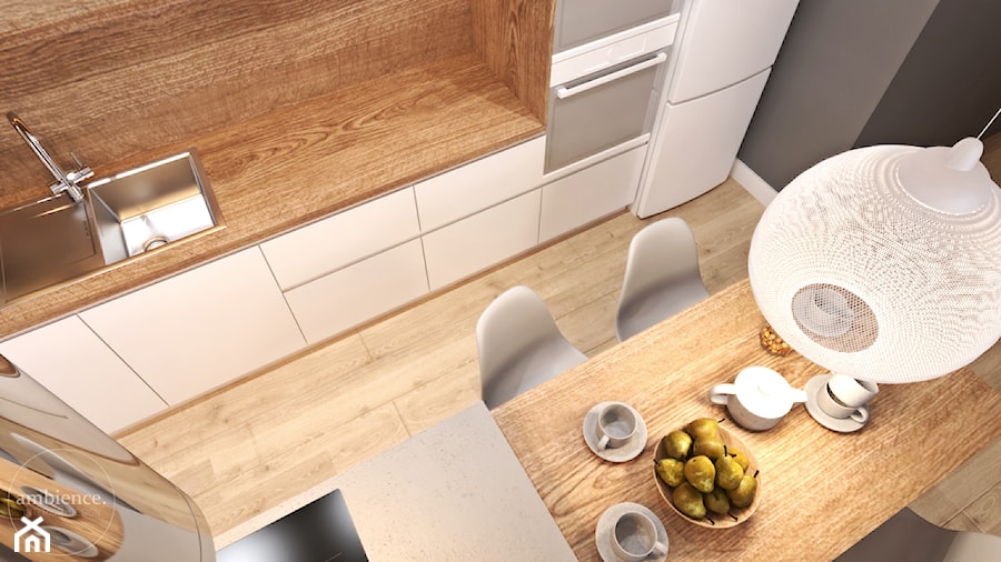 Przytulny salon z kuchnią - Kuchnia, styl nowoczesny - zdjęcie od Ambience. Interior design