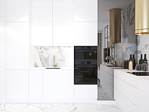 Wnętrza w bieli i złocie - Kuchnia, styl nowoczesny - zdjęcie od Ambience. Interior design