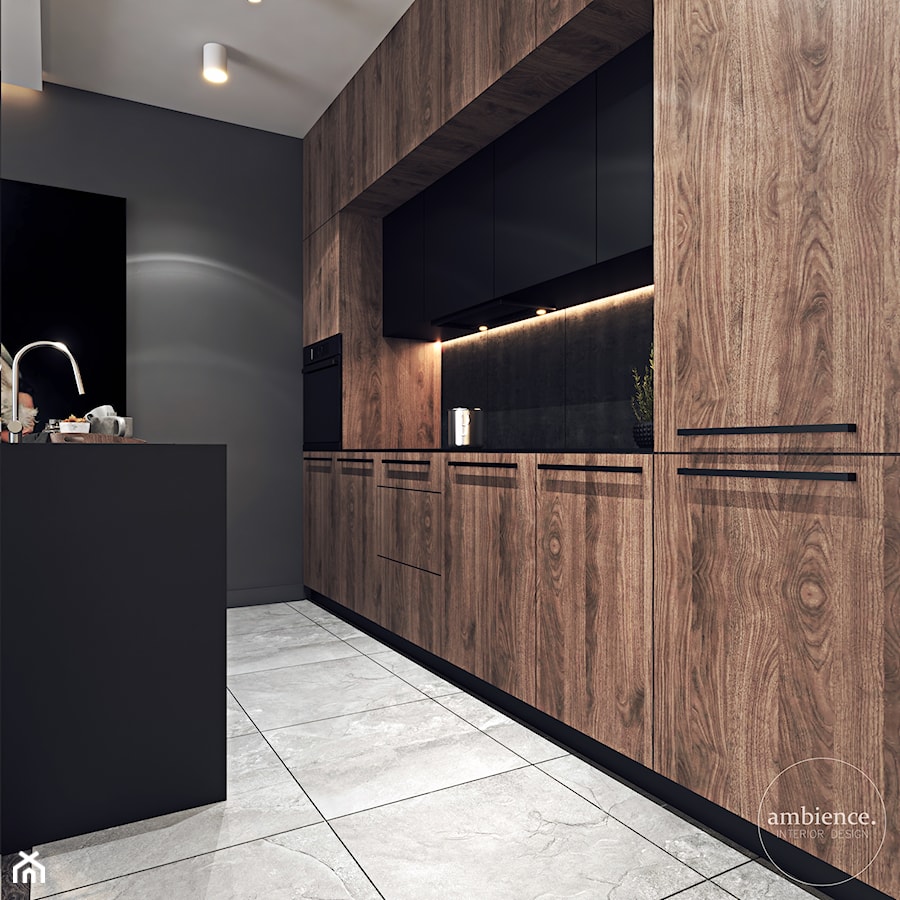Kontrastowa elegancja - Kuchnia, styl nowoczesny - zdjęcie od Ambience. Interior design